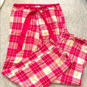 PINK plaid pajama pants